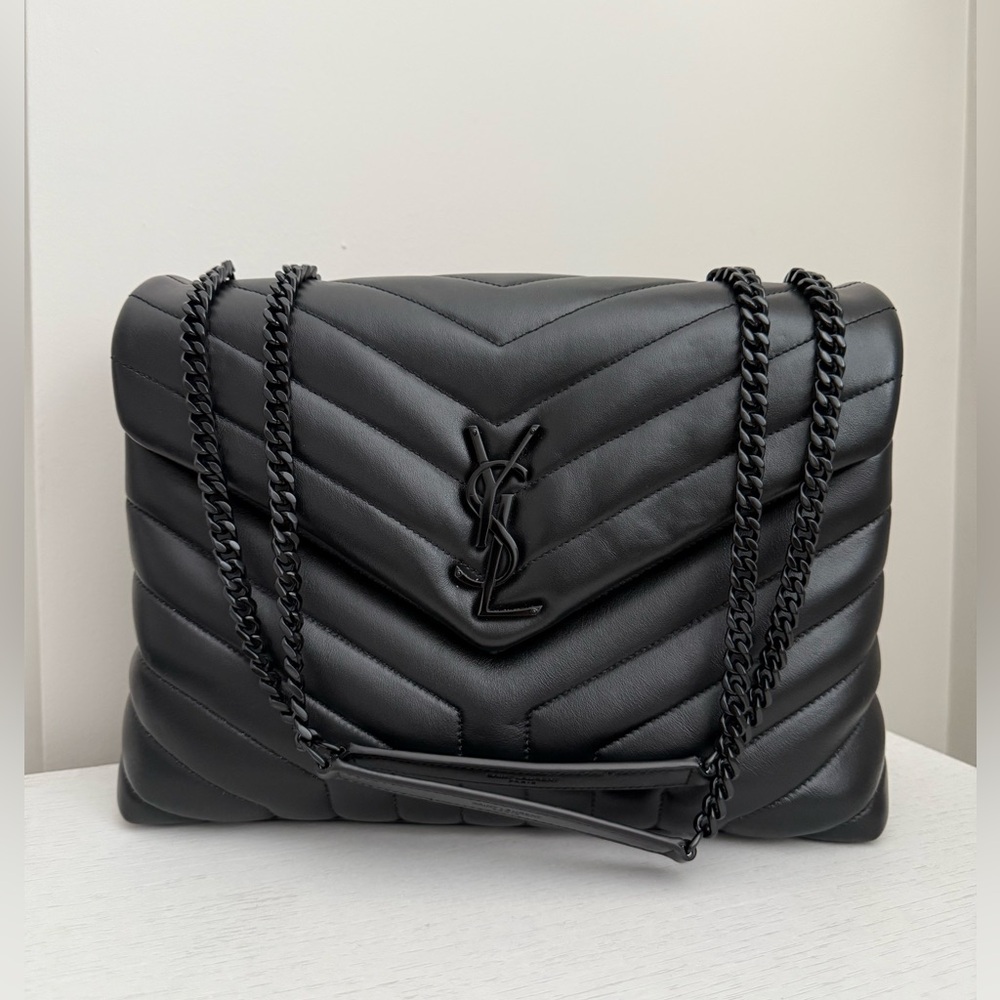YSL Black Quilted Shoulder Bag